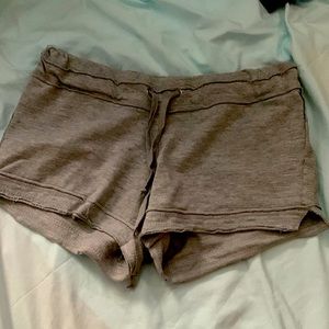 Grey shorts, slightly worn. In great condition